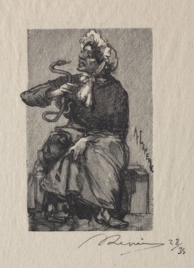 yılan tüccarı by Auguste Louis Lepère