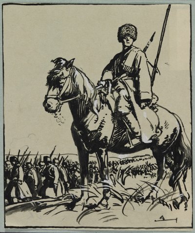 Kazak subayı by Auguste Louis Lepère