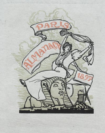 Paris Almanak, 1897: Arka Kapak, 1897. by Auguste Louis Lepère