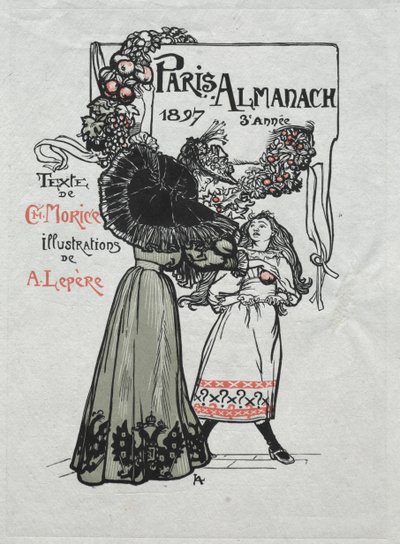 Paris Almanak, 1897: Kapak by Auguste Louis Lepère