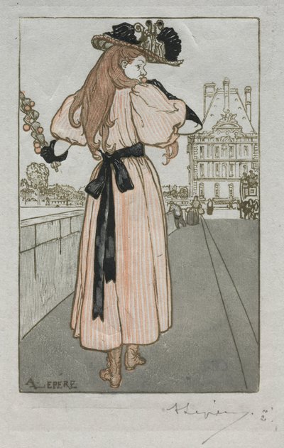 Paris Almanak, 1897: Bahar by Auguste Louis Lepère