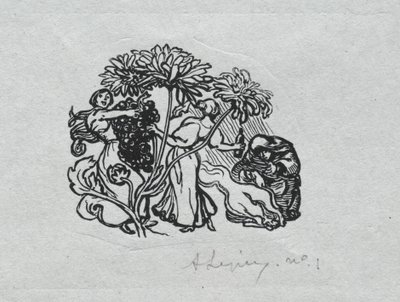 Paris Almanak, 1897: Kuyruk parçası, Sonbahar by Auguste Louis Lepère