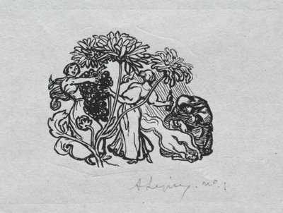 Paris Almanak, 1897: Kuyruk parçası, Sonbahar, 1897. by Auguste Louis Lepère