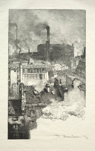 Gobelins bölgesi by Auguste Louis Lepère
