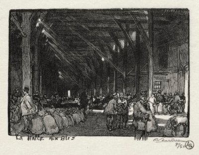 Resimli Rouen: Halle aux Bles by Auguste Louis Lepère