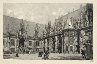 Resimli Rouen: Adalet Sarayı, 1896. by Auguste Louis Lepère