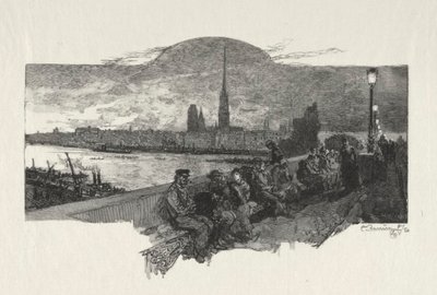 Resimli Rouen: Taşlar Köprüsü, 1896. by Auguste Louis Lepère