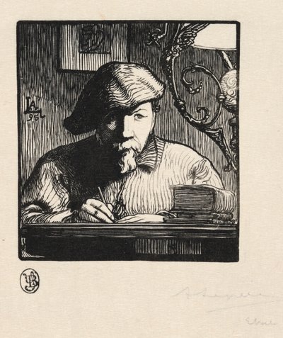 Otoportre, 1895. by Auguste Louis Lepère