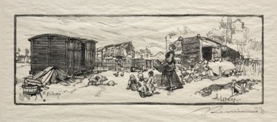 Araba Evi (Le vagon-logement) by Auguste Louis Lepère