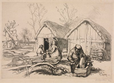 Woodcutters House Vendée, 1915. by Auguste Louis Lepère