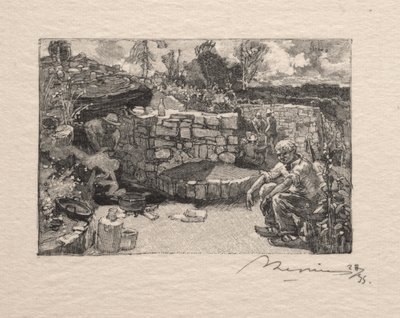 Bir taş ocağı kulübesi by Auguste Louis Lepère