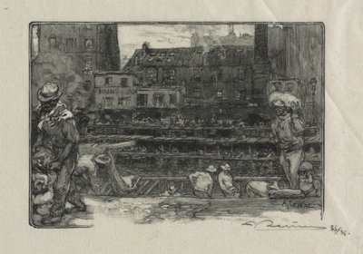 Alçı Kanalının Boşaltıcıları St. Martin, 1890. by Auguste Louis Lepère
