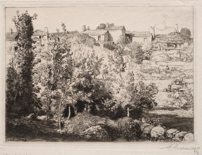 Millstone Köyü, 1907. by Auguste Louis Lepère