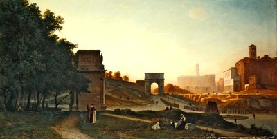 Gün batımında Forum, 1865 by Auguste Paul Charles Anastasi