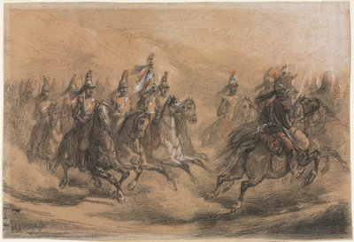 Süvari Hücumu, c. 1840. by Auguste Raffet