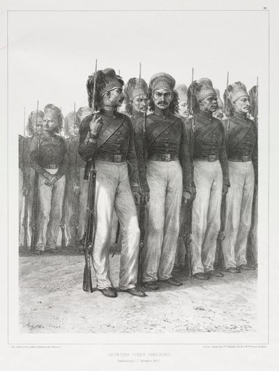 Türk Piyade, Chasseurs, 1837. by Auguste Raffet