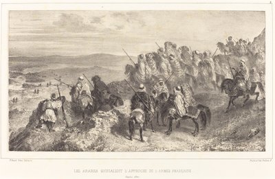 Araplar, Fransız ordusunun yaklaştığını işaret ediyor by Auguste Raffet