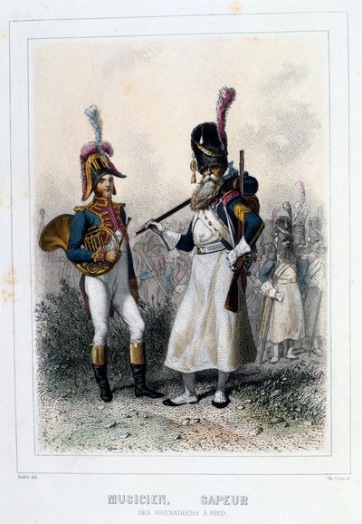 Müzisyen ve Grenadiers-à-Pied, 1859. by Auguste Raffet