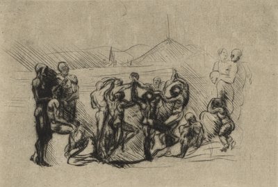 La Ronde, c.1883 (kuru nokta) by Auguste Rodin