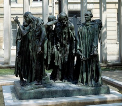Auguste Rodin (1840-1917) tarafından Calais Bronz heykelinin burjuva anıtı by Auguste Rodin