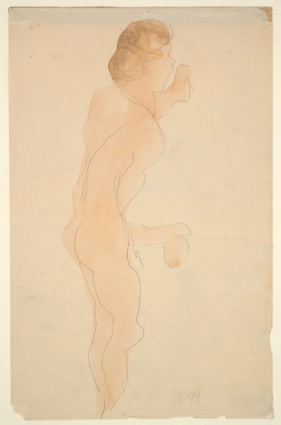 Çıplak Ayakta, Yan ve Arka by Auguste Rodin