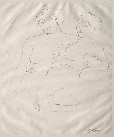 iki figür by Auguste Rodin