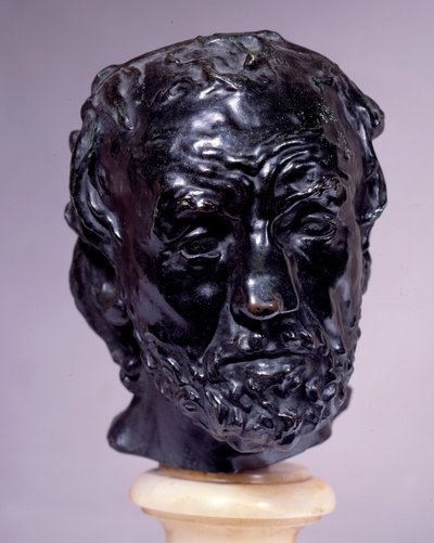 burnu kırık adam başı Heykel Auguste Rodin (1840-1917) 19. yüzyıl Paris, Musee Rodin by Auguste Rodin