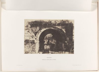 Latinlerin Aziz Meryem Kilisesi Kemeri, Kudüs Kudüs. Portail de Sainte Marie la Grande (nesne üzerindeki başlık) by Auguste Salzmann
