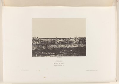 Gezicht op Jeruzalem, ommuring van de tempel ile bir araya geldi Kudüs. Tapınak muhafazası. Doğu yüzünün genel görünümü (nesne üzerindeki başlık) by Auguste Salzmann