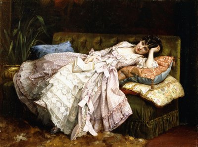 Yatan Güzel, 1877 by Auguste Toulmouche