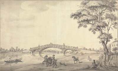 Köprü, Thames'teki Walton by Augustin Heckel