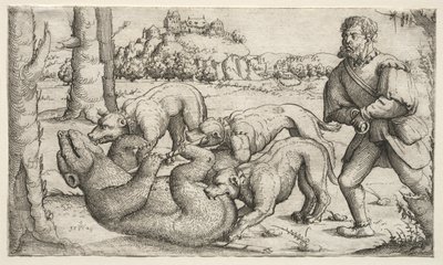 Ayı Avı by Augustin Hirschvogel