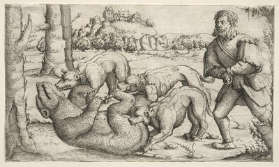 Bir Ayı Avı by Augustin Hirschvogel