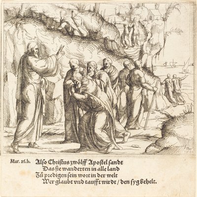 Mesih, Havarilerini Görevlerinden Sorumlu Tutar, 1548. by Augustin Hirschvogel