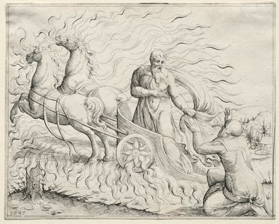 İlyas Cennete Yükseliyor by Augustin Hirschvogel