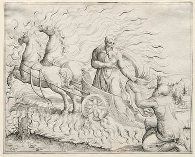 İlyas Cennete Yükseliyor, 1547. by Augustin Hirschvogel