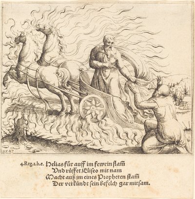 İlyas Cennete Alındı by Augustin Hirschvogel