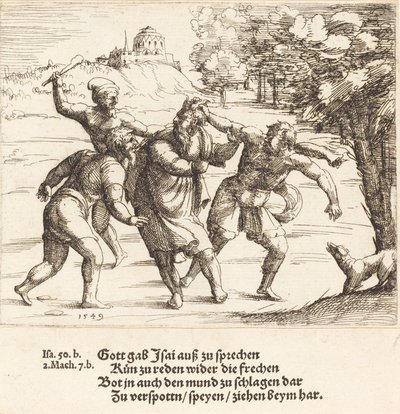 İşaya İmanı Nedeniyle Alay Ediyor, 1549. by Augustin Hirschvogel