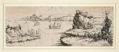 Nehir ile manzara by Augustin Hirschvogel