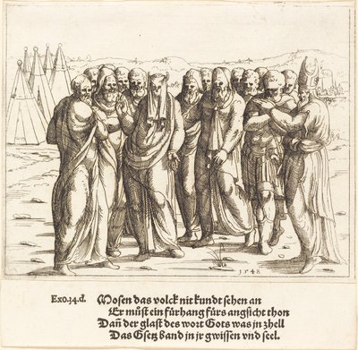 Musa İsrailoğullarına Konuşuyor, 1548. by Augustin Hirschvogel