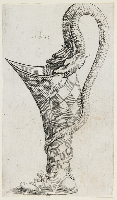 Süs Ayaklı Kap, 1543 by Augustin Hirschvogel
