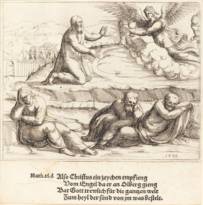 Bahçedeki Acı, 1548. by Augustin Hirschvogel