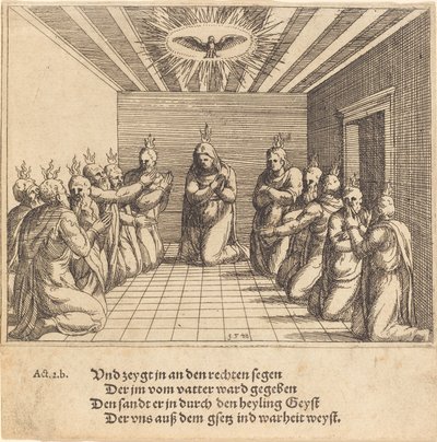 Kutsal Ruh'un İnişi, 1548. by Augustin Hirschvogel