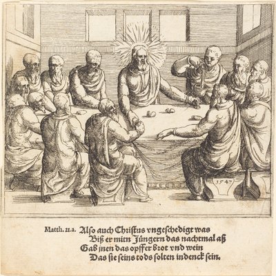 Son Akşam Yemeği, 1547. by Augustin Hirschvogel