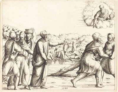 Rab, Marah Sularını Tatlandırıyor by Augustin Hirschvogel