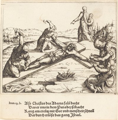 Çarmıha Çivileme, 1548. by Augustin Hirschvogel