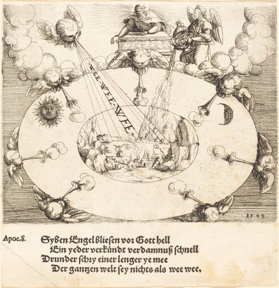 Yedinci Mühürün Açılması, 1549. by Augustin Hirschvogel
