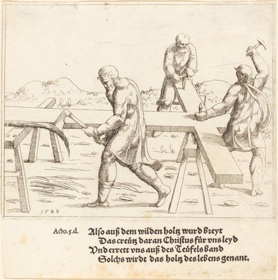 Haçın Hazırlanması, 1548. by Augustin Hirschvogel