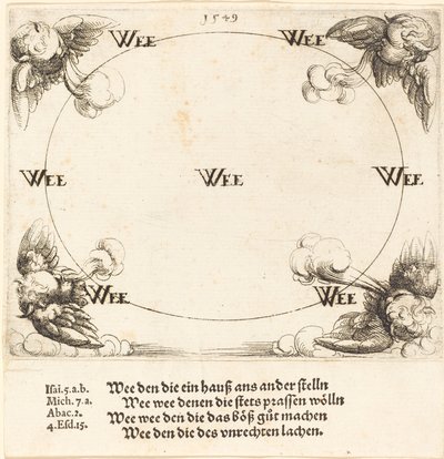 Yazıklar, Yazıcılar ve Ferisilerde Bildirilir, 1549. by Augustin Hirschvogel