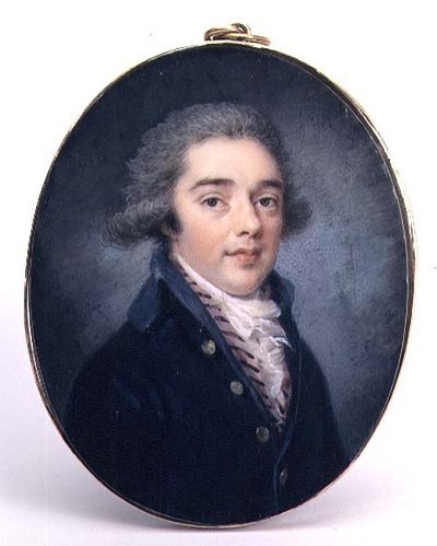 Bir Genç Adamın Portresi, c.1790 (suluboya ve guaj) by Augustin Ritt